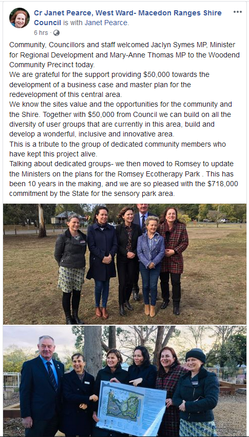 Statement: Mayor & Councillor, Janet Pearce State funding for Master Plan & Business&nbsp;Case